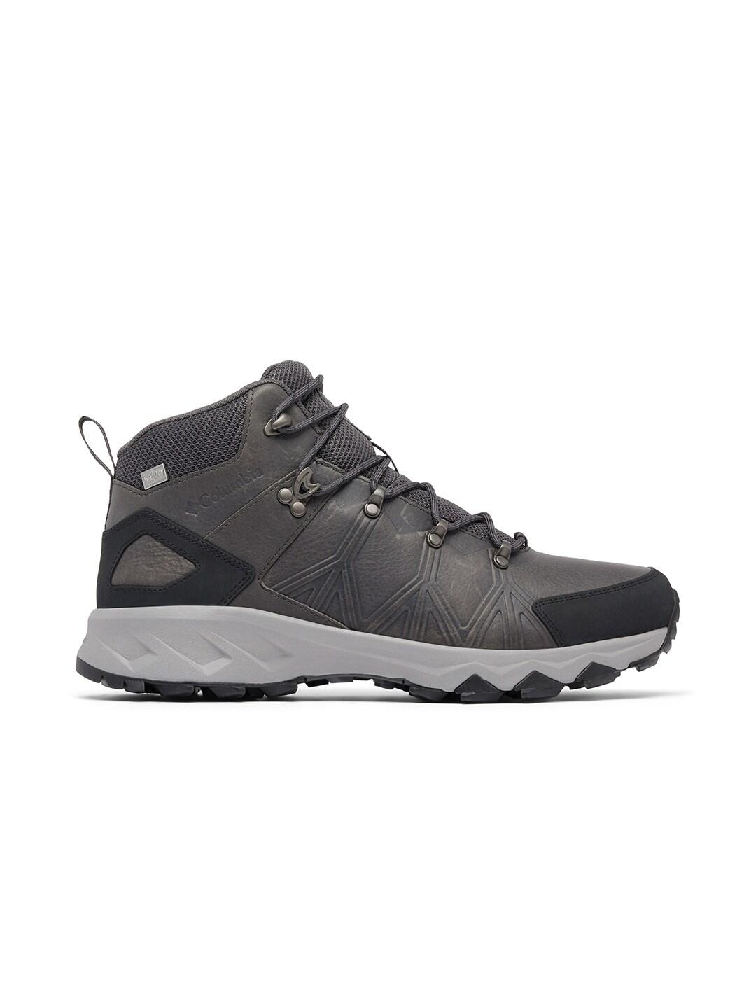 A Men Wearing Columbia Men Grey PEAKFREAK II MID OUTDRY LEATHER
