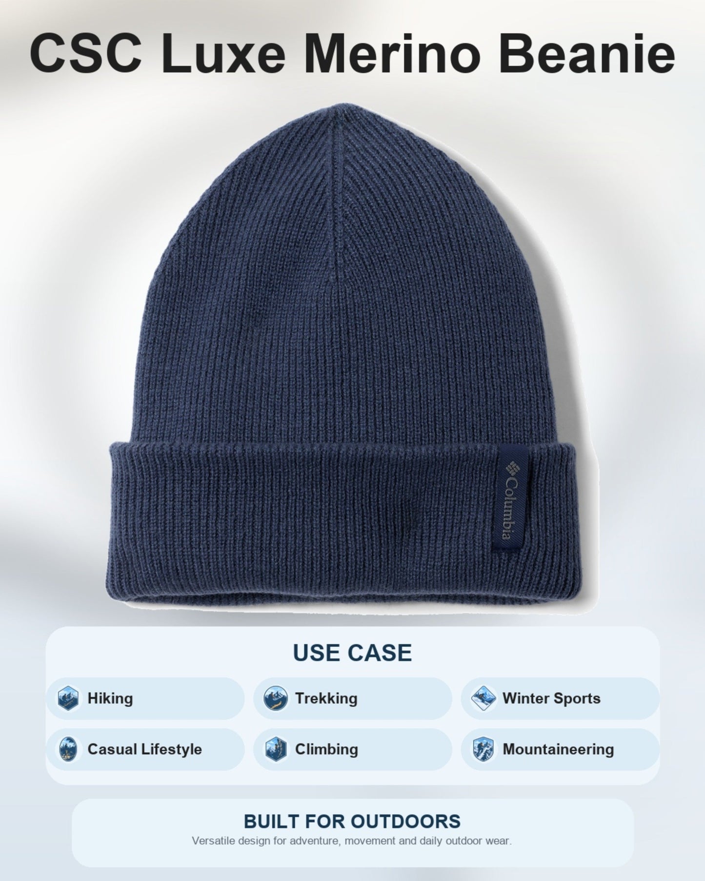 Columbia Women Blue CSC Luxe Merino Beanie