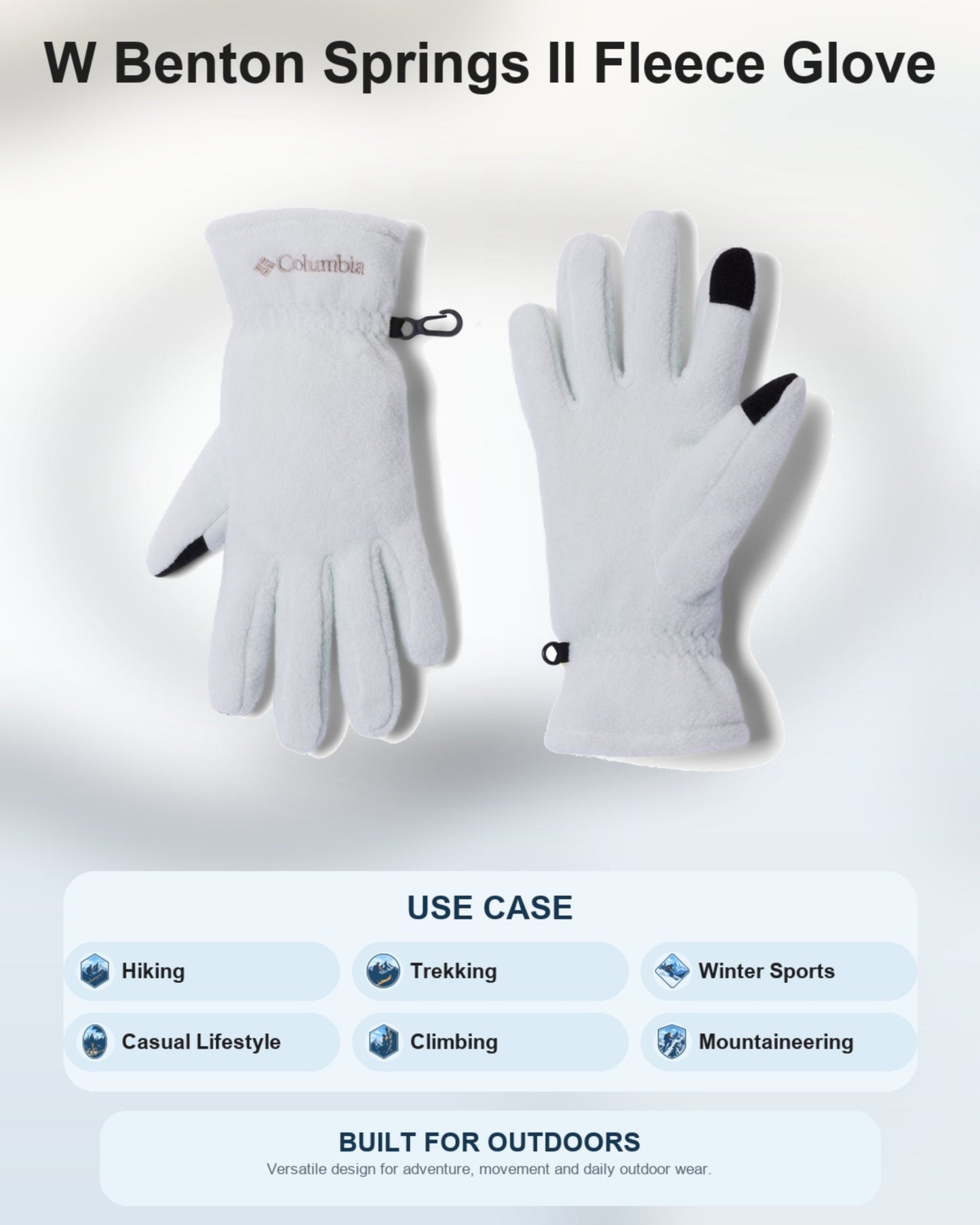 Columbia Women Green W Benton Springs II Fleece Gloves