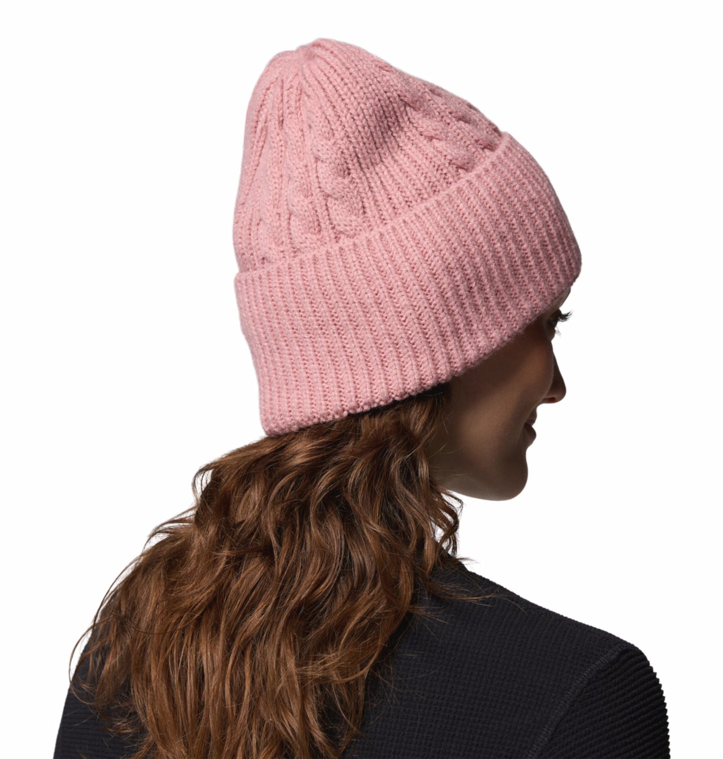 Columbia Women Pink Agate Pass Cable Knit Beanie