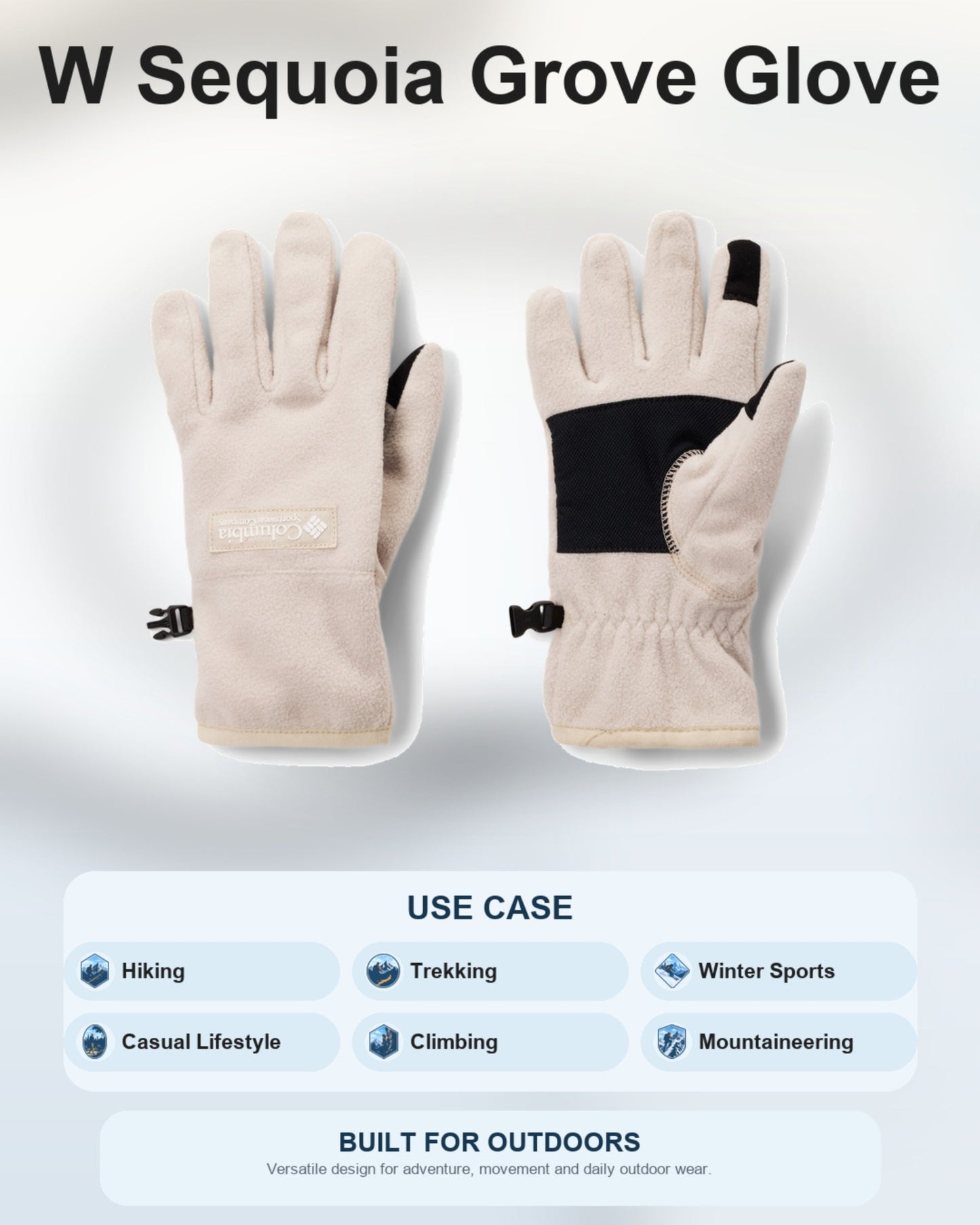 Columbia Women Beige W Sequoia Grove Gloves