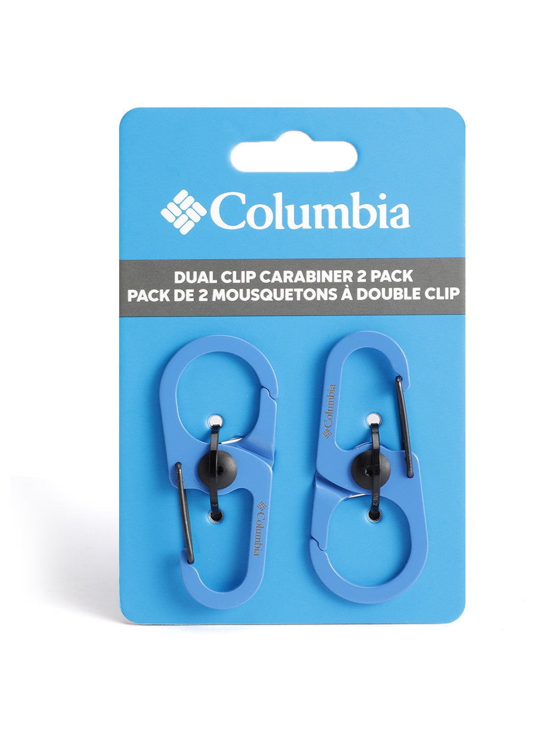 Columbia Unisex Blue Dual Clip Carabiner 2 Pack