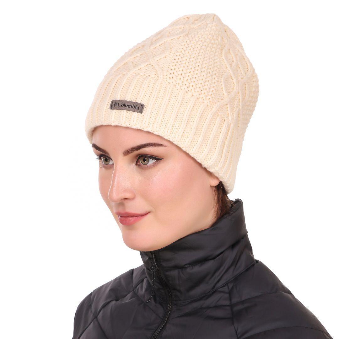 Columbia Unisex White Cabled Cutie Beanie II