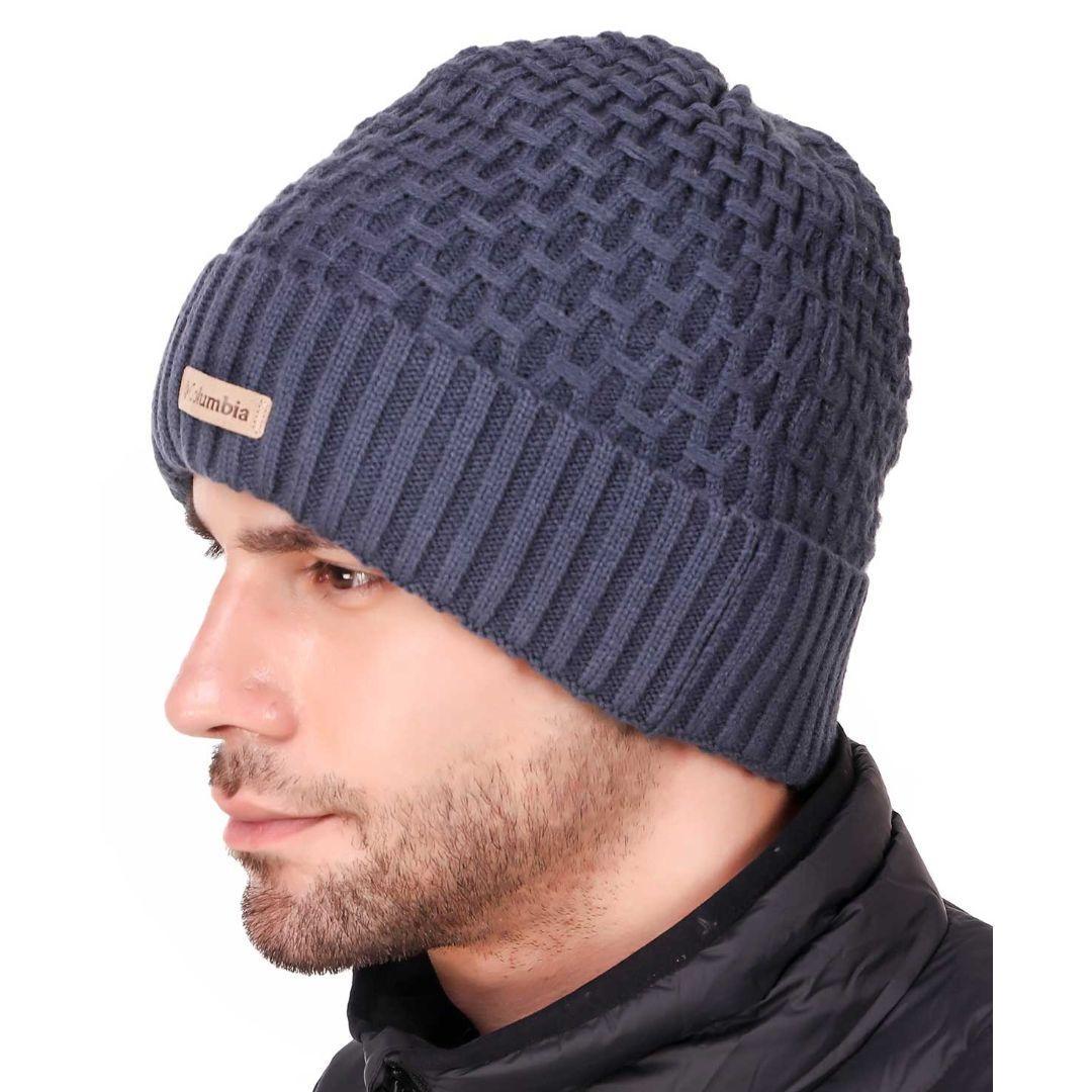 Columbia Unisex Navy Blue Hideaway Haven Cabled Beanie