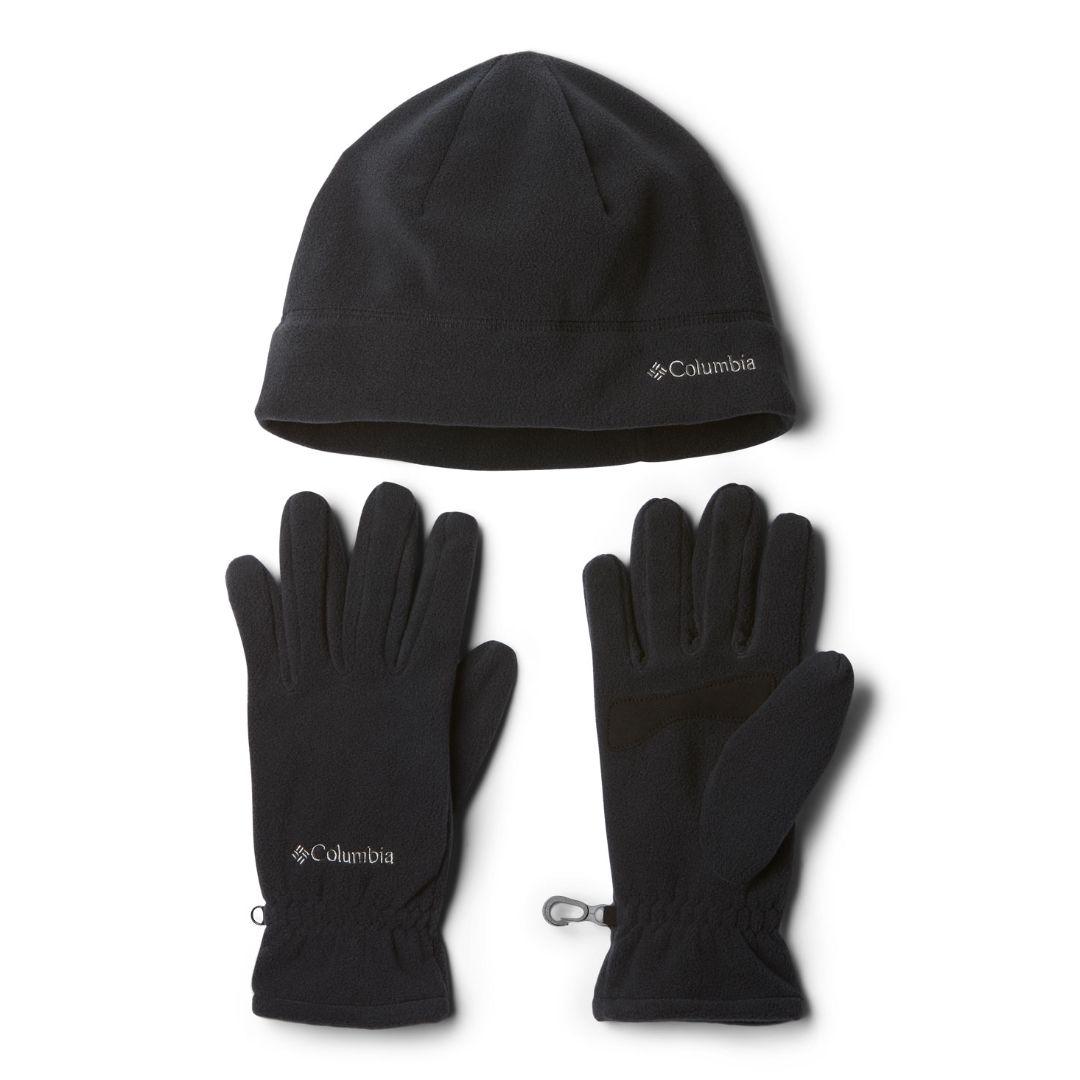 Columbia Unisex Black Fast Trek Hat and Gloves Set