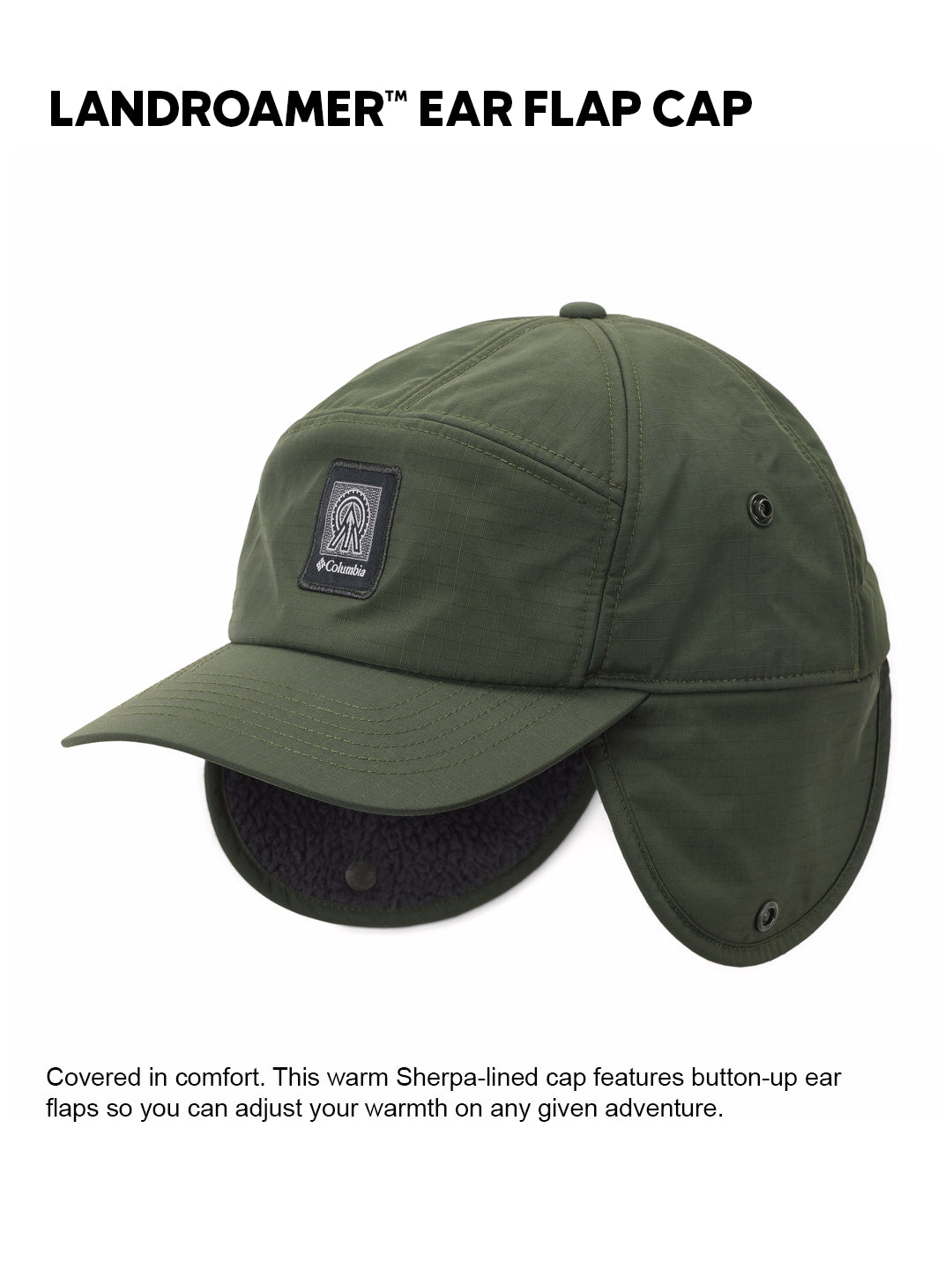 Columbia Unisex Green Landroamer Ear Flap Cap