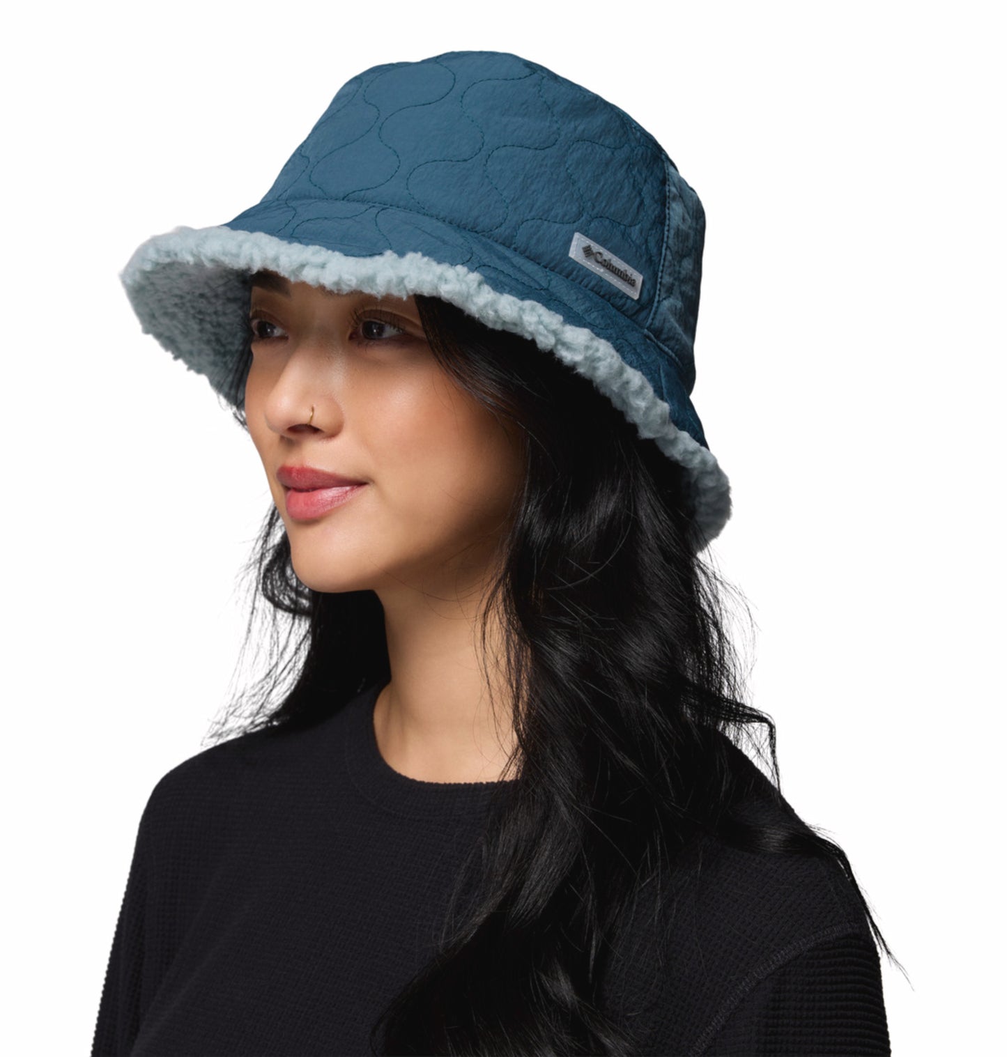 Columbia Unisex Blue Omni-Shield Winter Pass II Reversible Bucket Hat