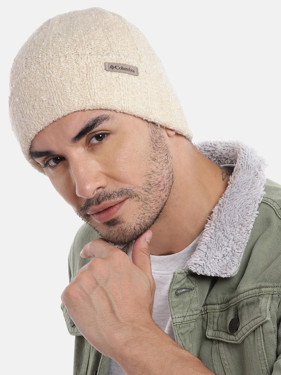 Columbia Unisex White Slowcamp Cuffed Beanie