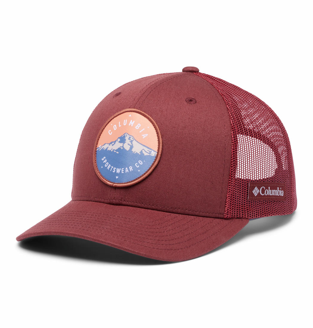 Columbia Unisex Red Mesh Snap Back High Crown Cap