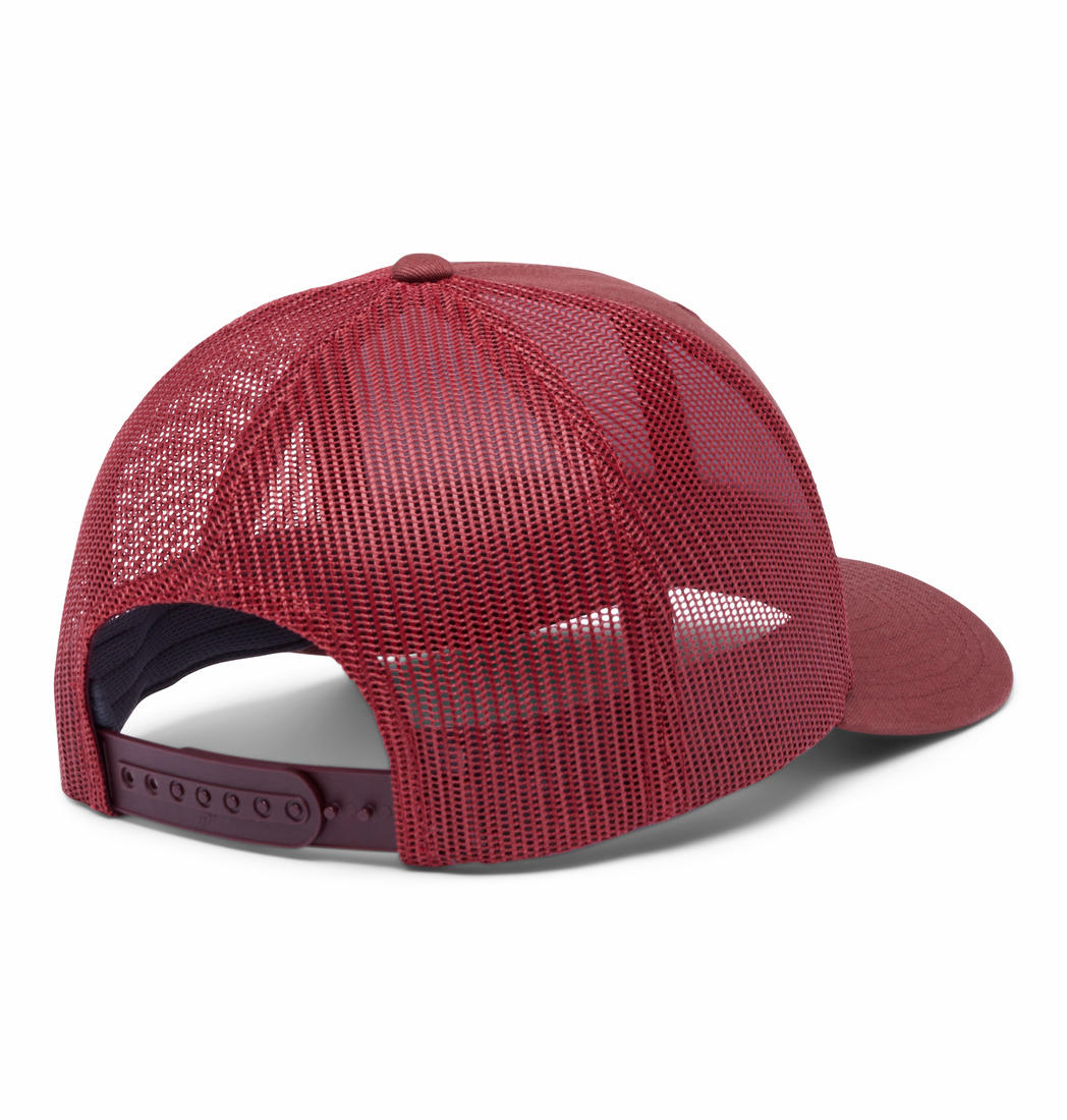 Columbia Unisex Red Mesh Snap Back High Crown Cap