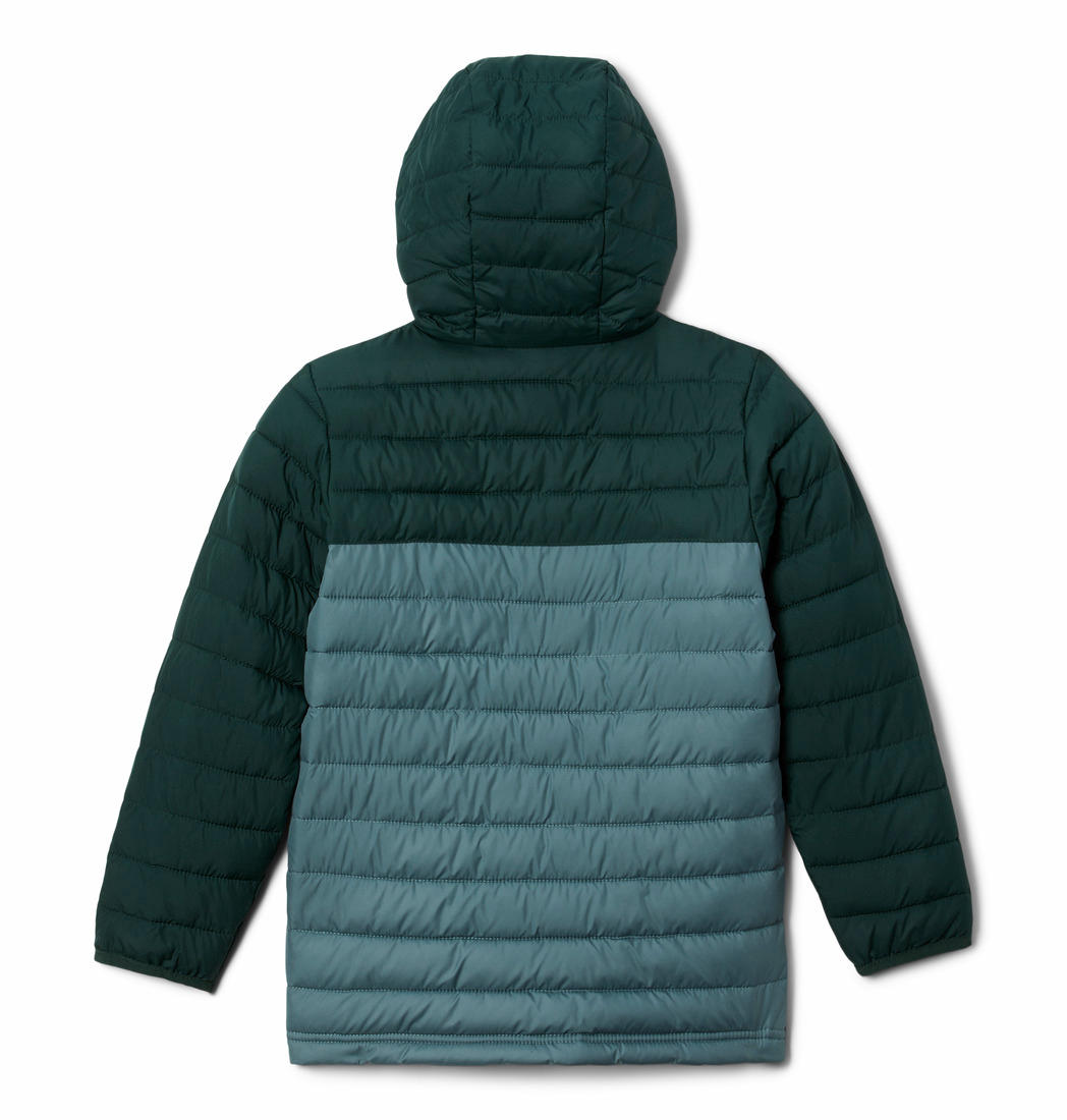 Columbia Kids Boys Green Powder Lite Boys Hooded Jacket