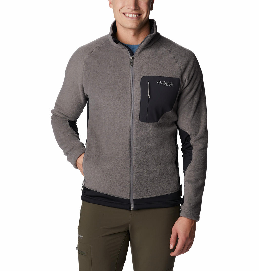 Columbia Men Grey Titan Pass 2.0 II Fleece Jacket