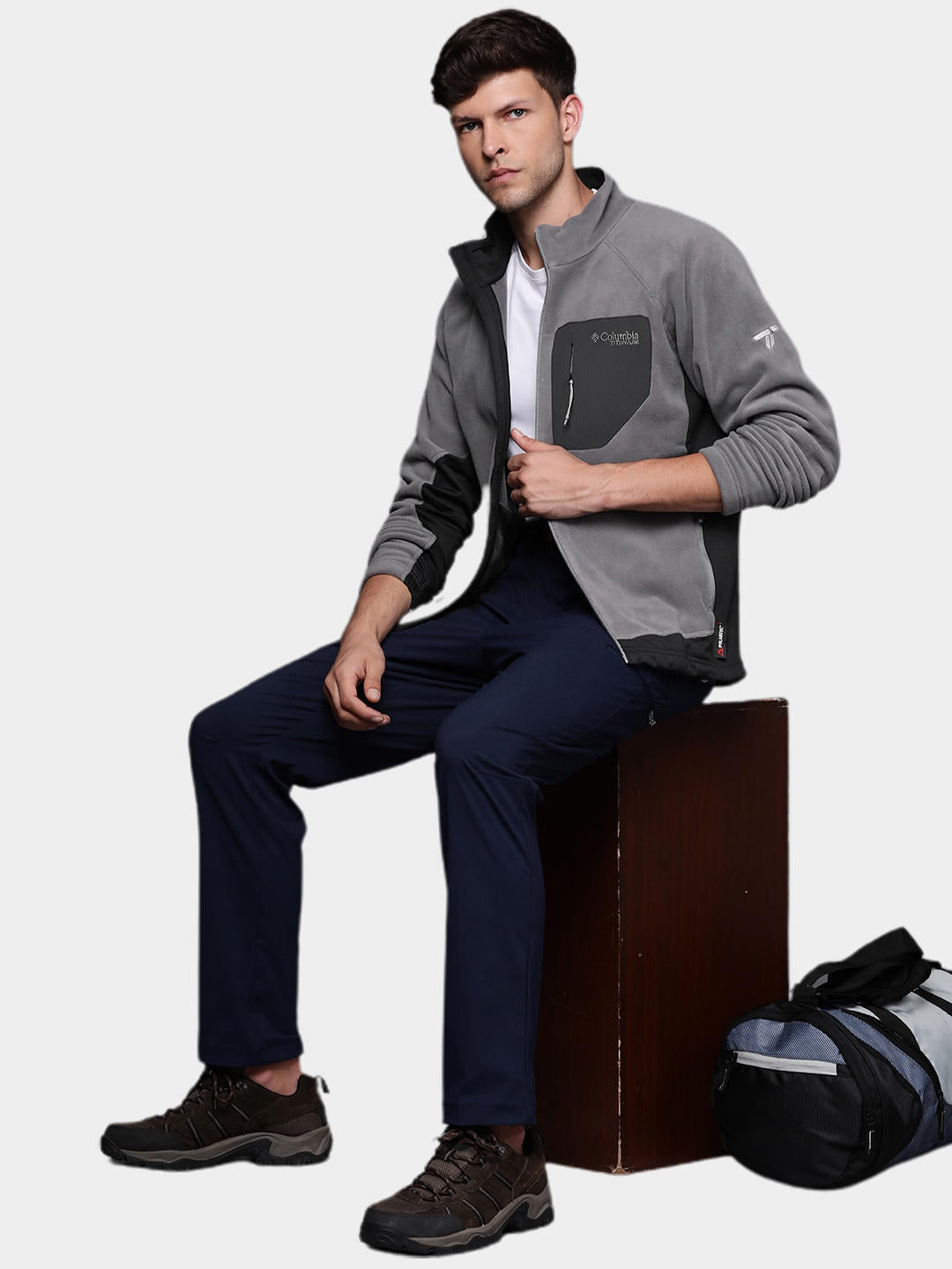 Columbia Men Grey Titan Pass 2.0 II Fleece Jacket