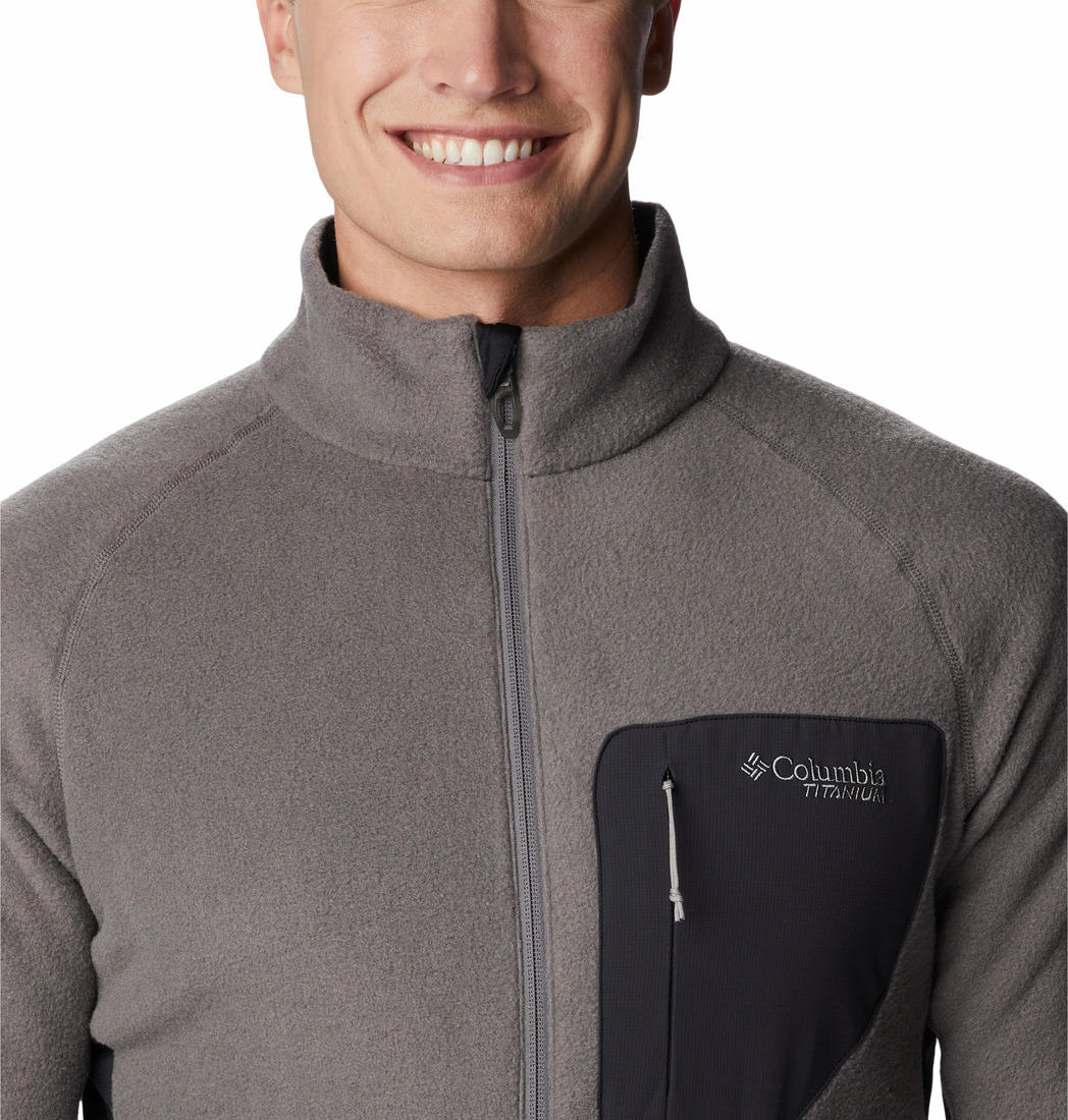 Columbia Men Grey Titan Pass 2.0 II Fleece Jacket