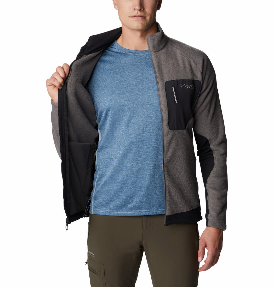 Columbia Men Grey Titan Pass 2.0 II Fleece Jacket
