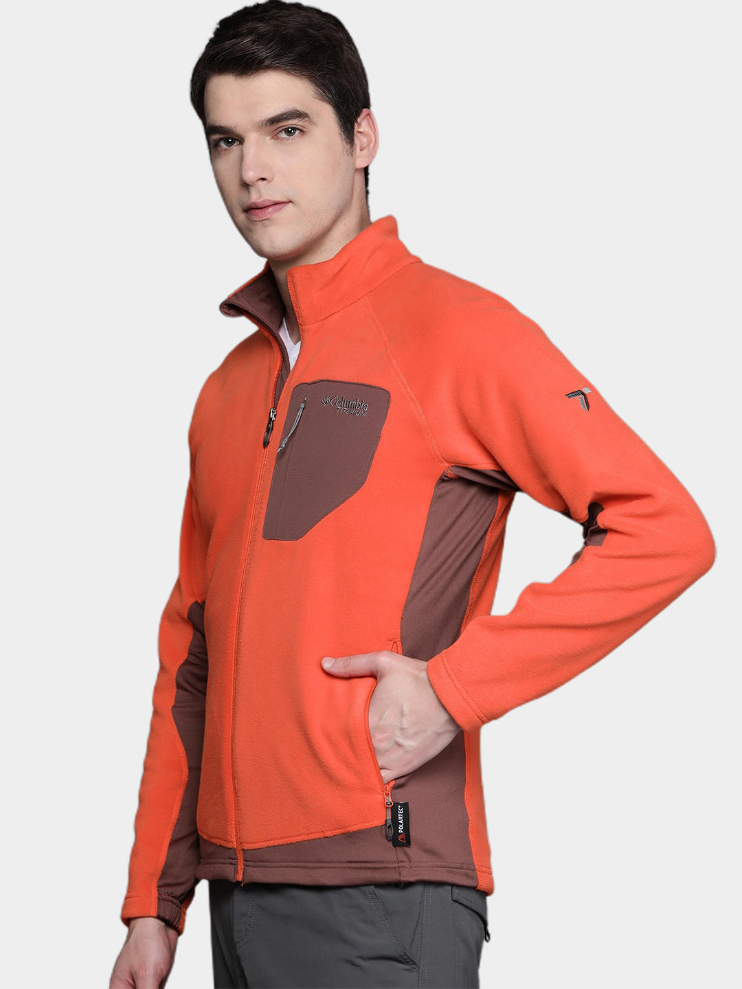Columbia Men Orange Titan Pass 2.0 II Fleece Jacket