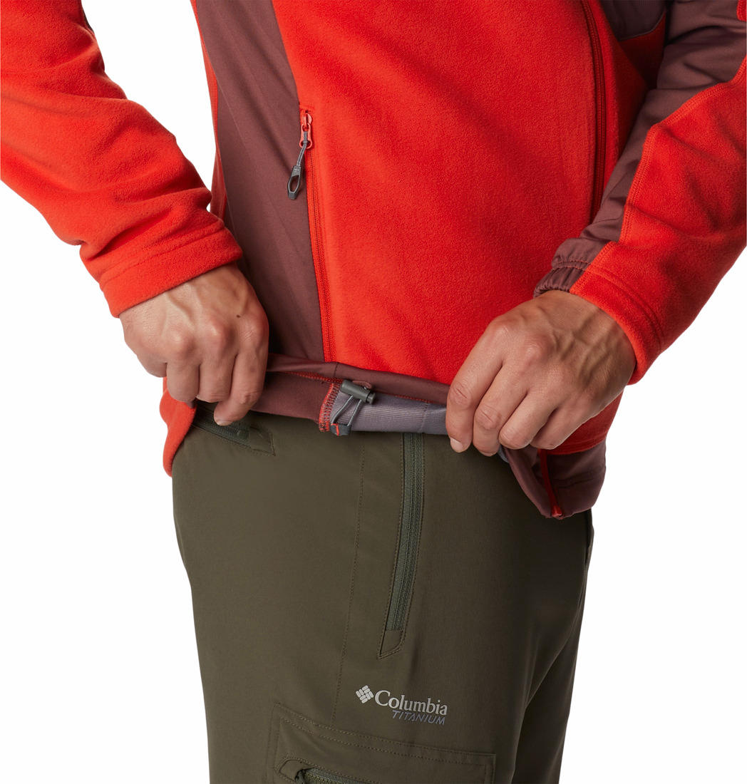 Columbia Men Orange Titan Pass 2.0 II Fleece Jacket