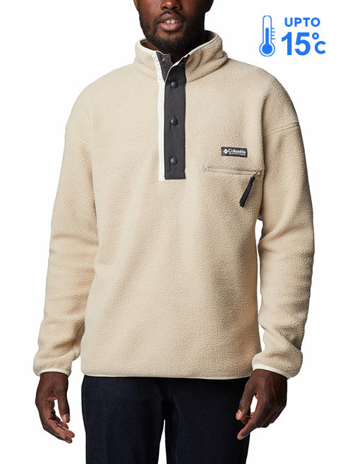 Columbia Men Beige Helvetia Half Snap Fleece