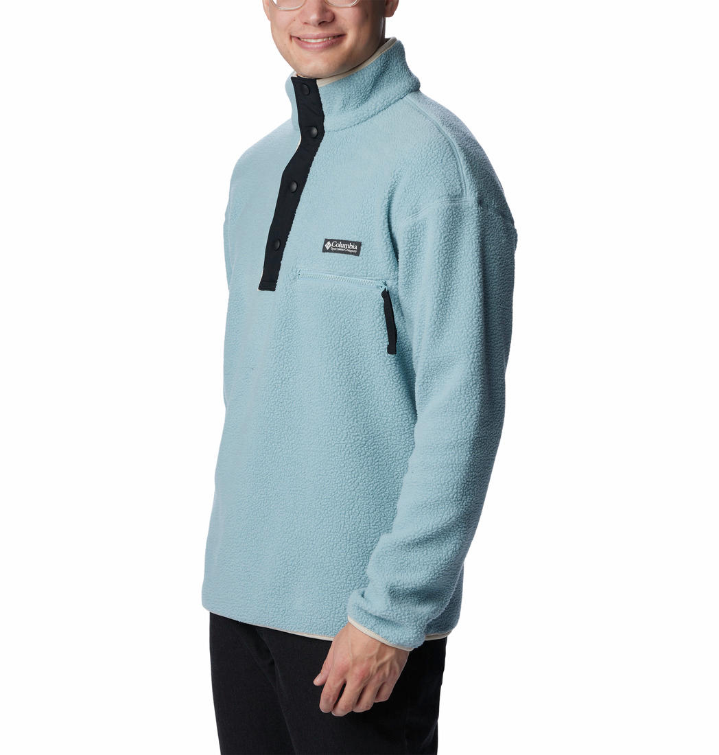 Columbia Men Blue Helvetia Half Snap Fleece Top