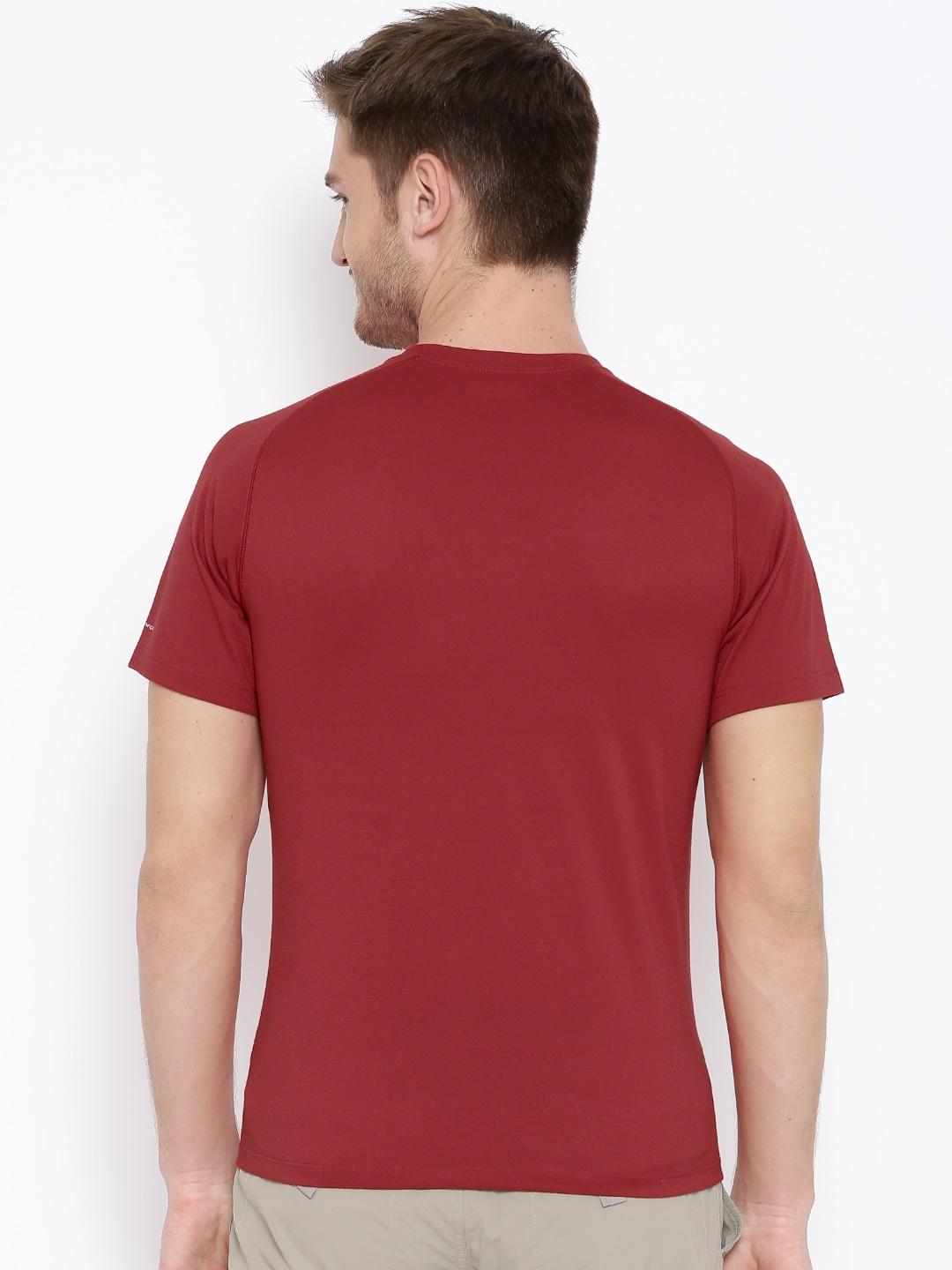 Columbia Men Red Mountain Tech Logo S S Crew (Sun Protection)