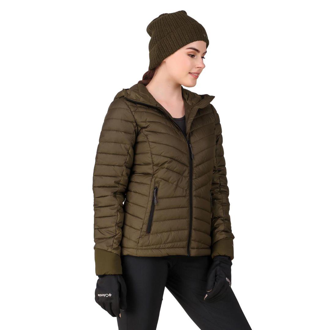 Columbia Women Olive Windgates Hooded Jacket