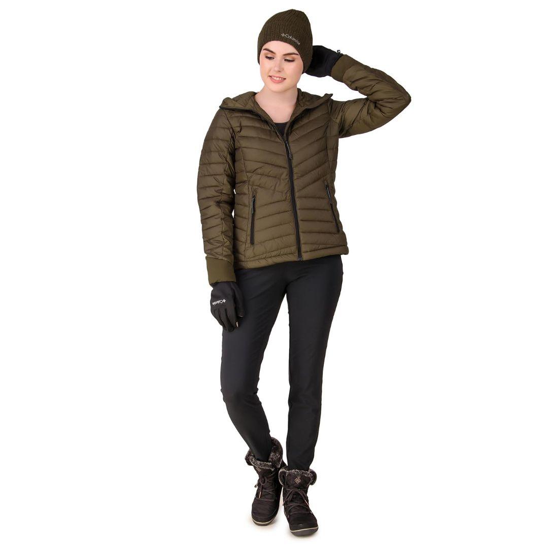 Columbia Women Olive Windgates Hooded Jacket