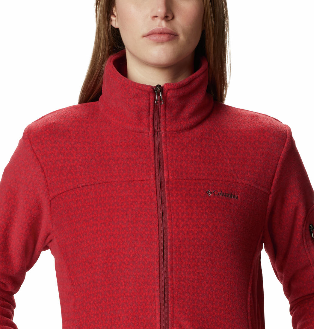 Columbia Women Red Fast Trek Printed Jkt