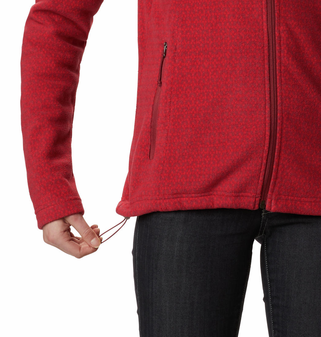 Columbia Women Red Fast Trek Printed Jkt