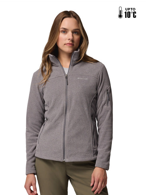 Columbia Women Grey Fast Trek II Fleece Jacket (Plus Size)