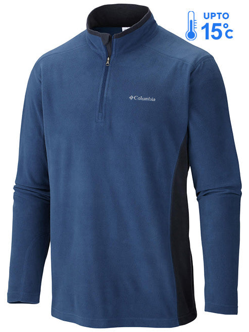 Columbia Men Blue Klamath Range II Half Zip (Sun Protection)