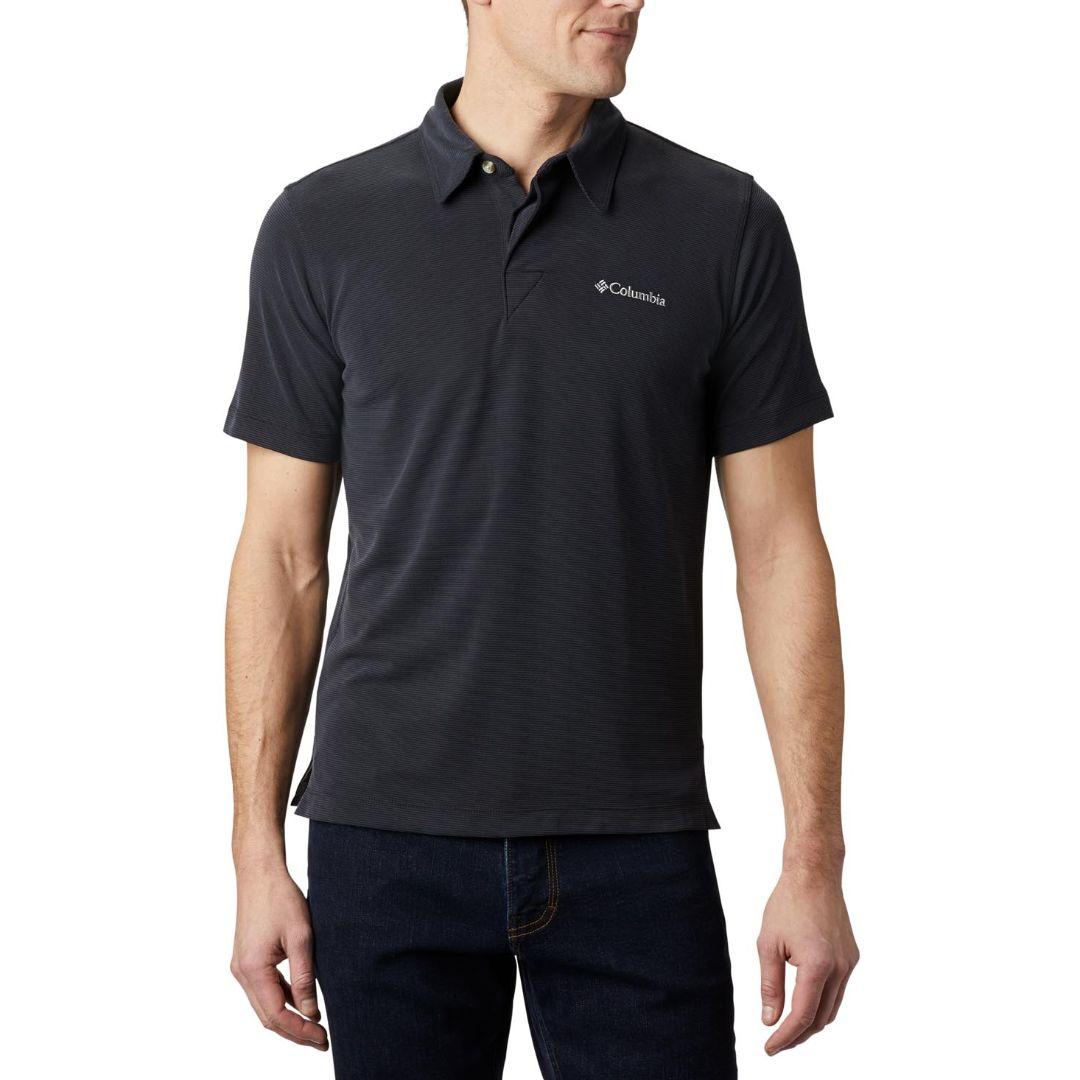 Columbia Men Black Sun Ridge Polo (Sun Protection)