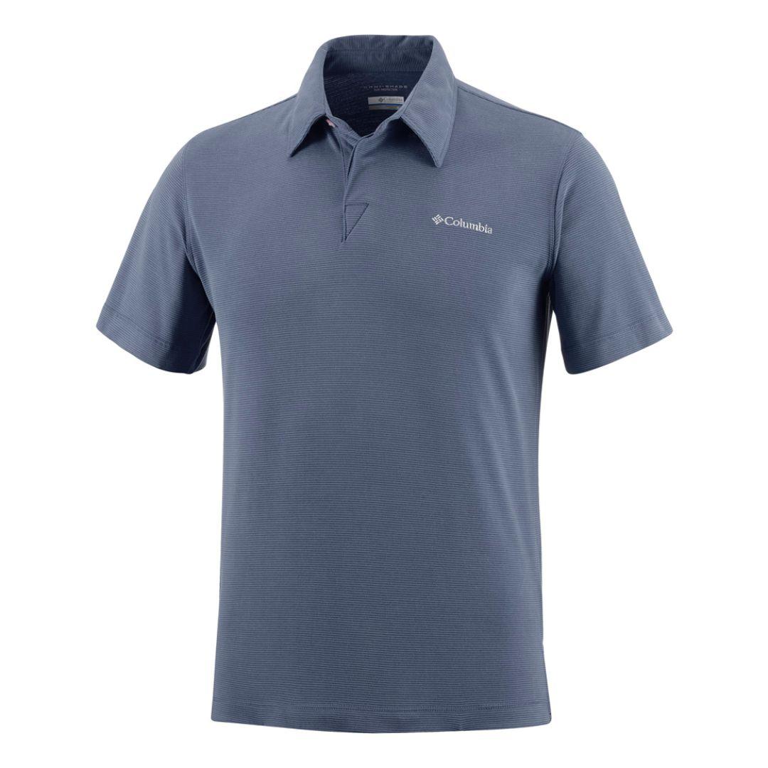 Columbia Men Blue Sun Ridge Polo (Sun Protection)
