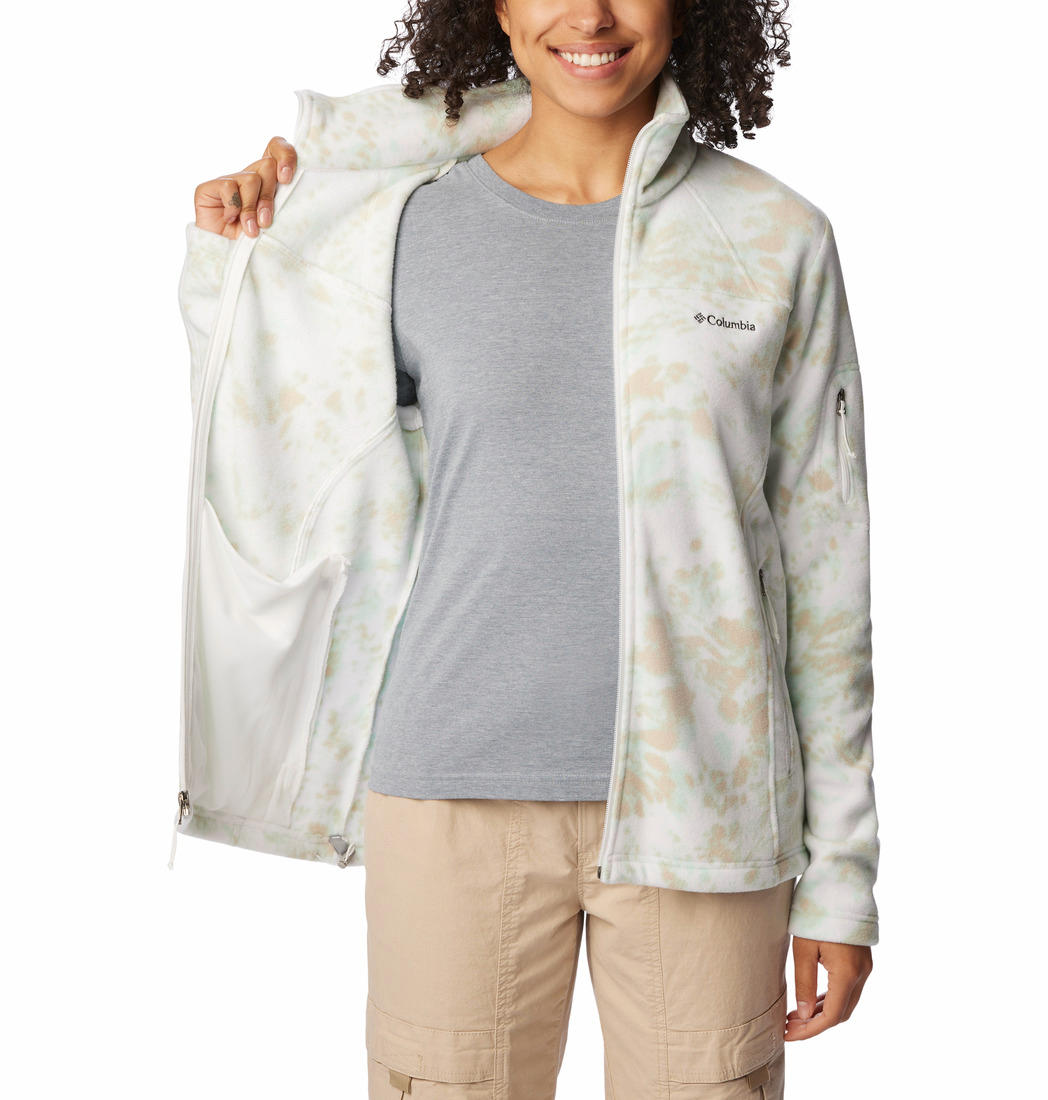 Columbia Women Multi Fast Trek Printed Fleece Jacket