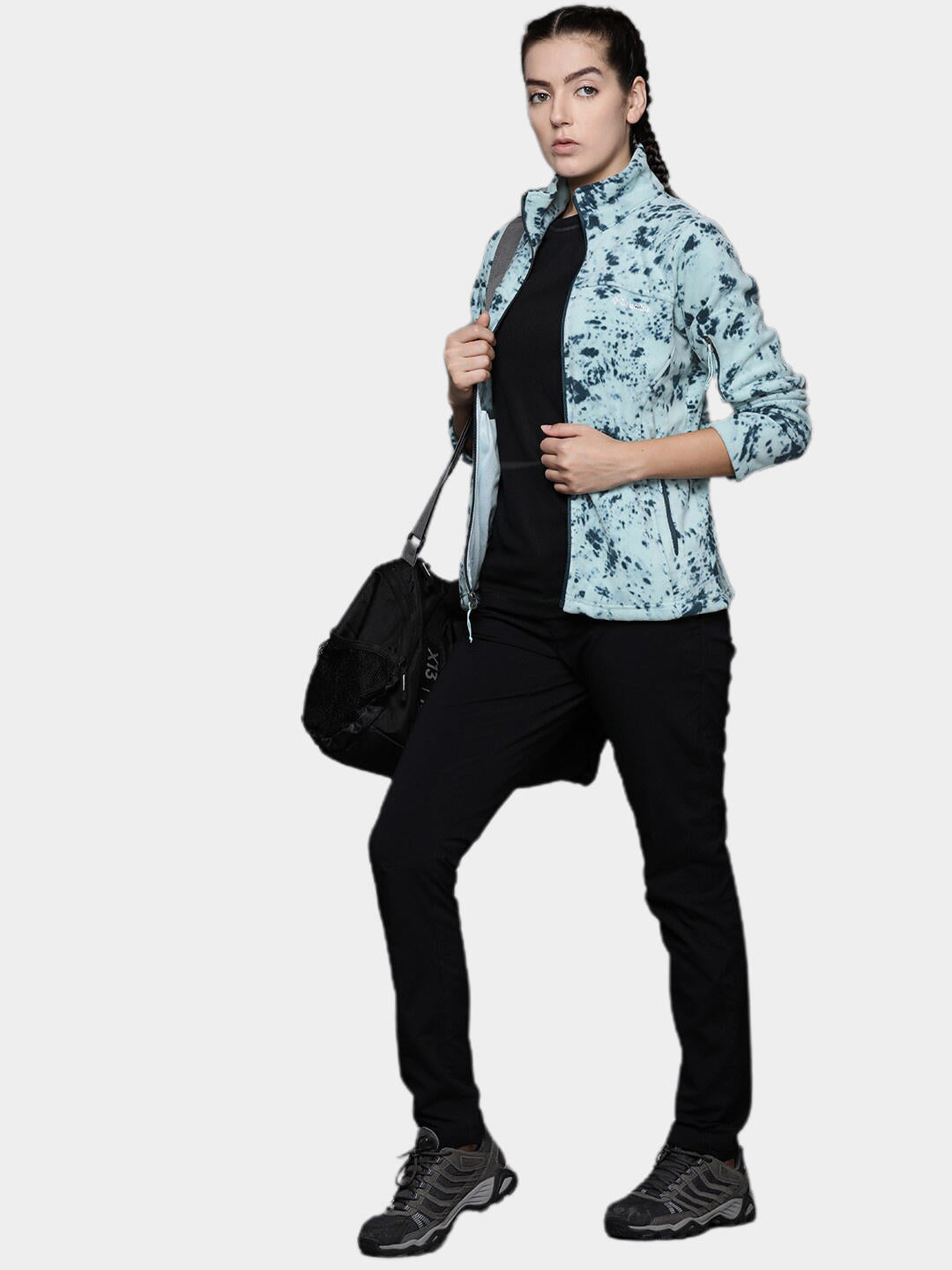 Columbia Women Multi Fast Trek Printed Fleece Jacket