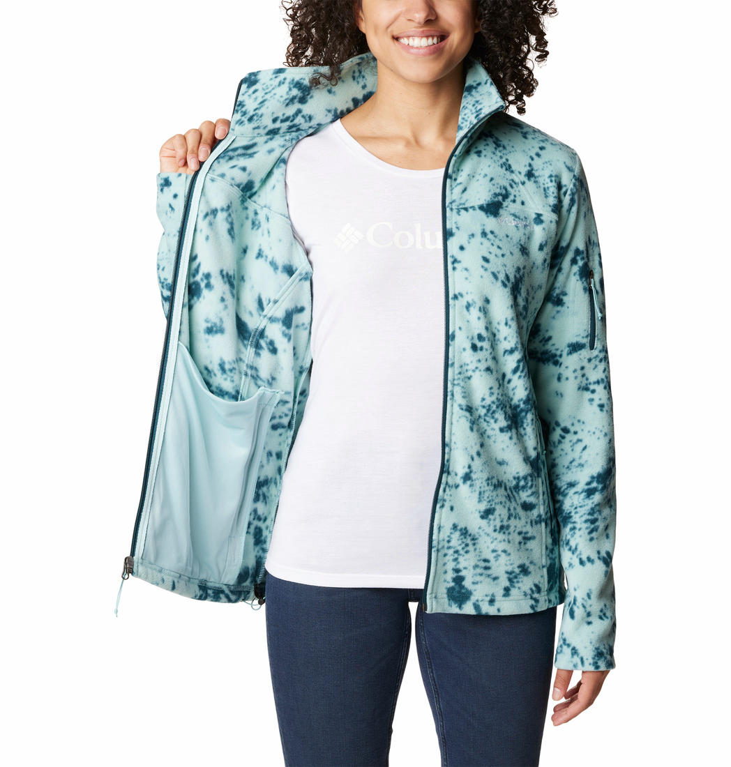Columbia Women Multi Fast Trek Printed Fleece Jacket
