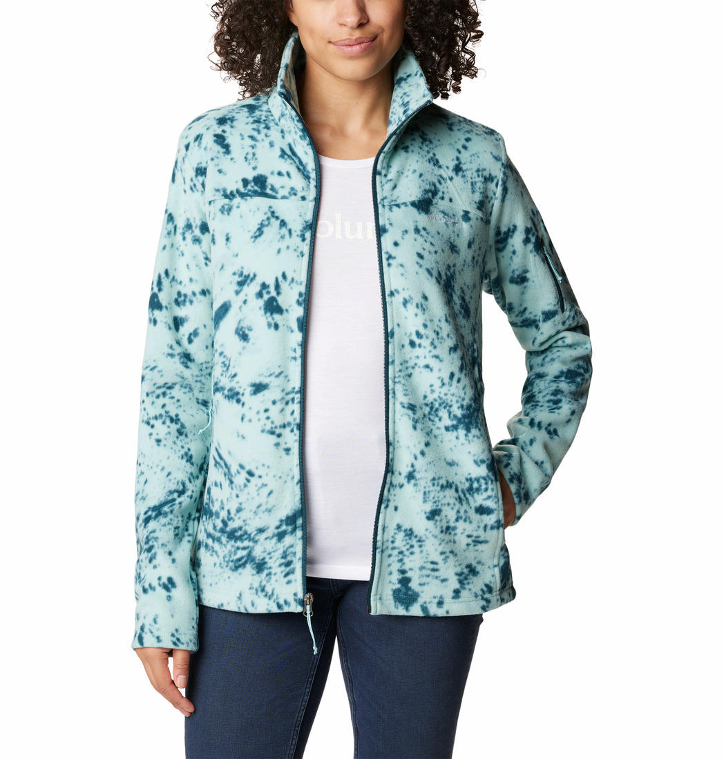 Columbia Women Multi Fast Trek Printed Fleece Jacket