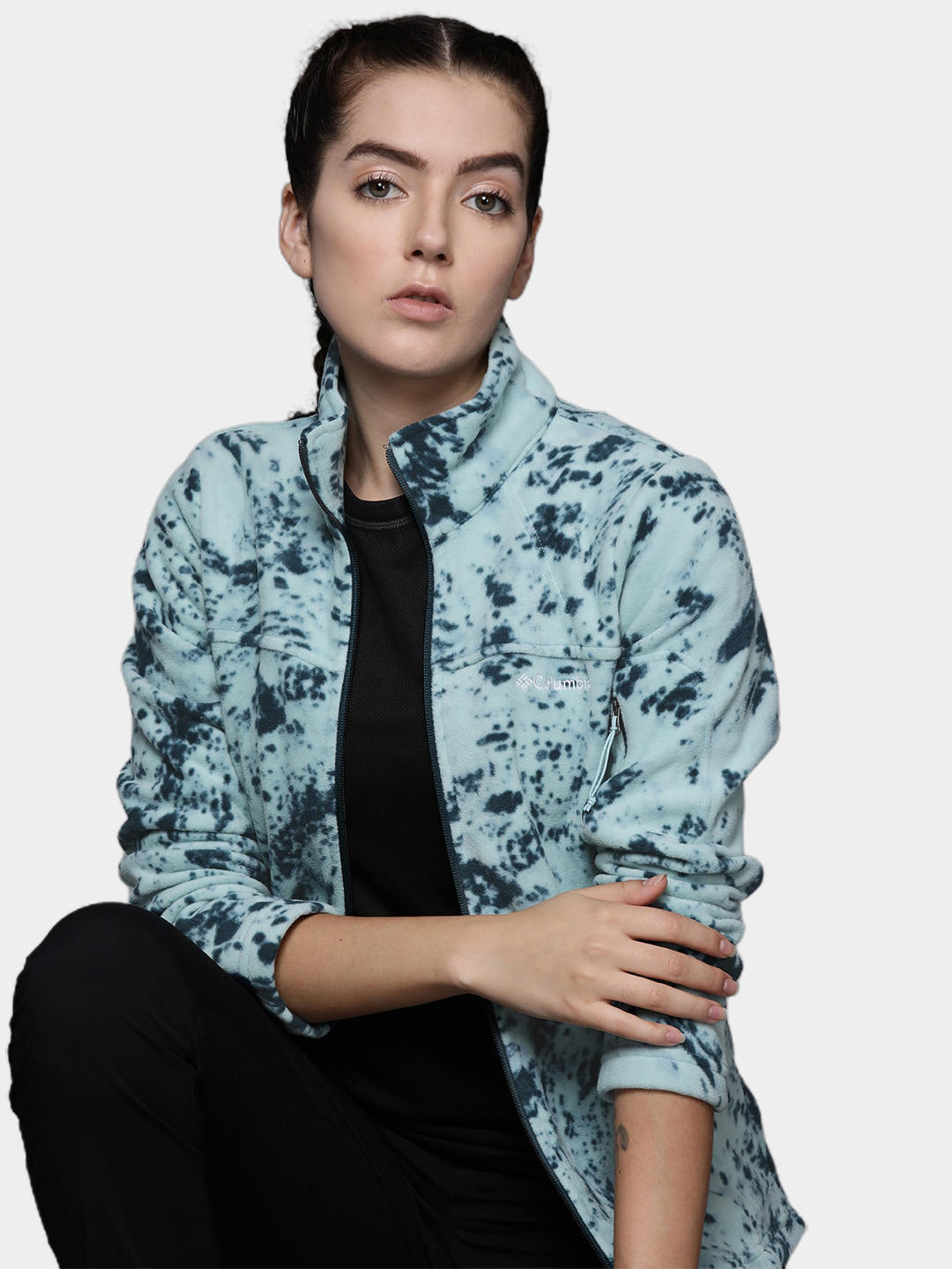 Columbia Women Multi Fast Trek Printed Fleece Jacket