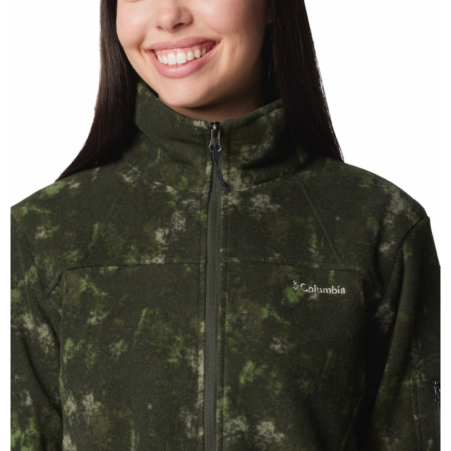 Columbia Womens Green Fast Trek Printed Jkt