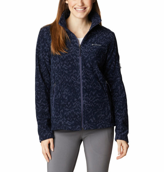 Columbia Women Blue Fast Trek Printed Fleece Jacket