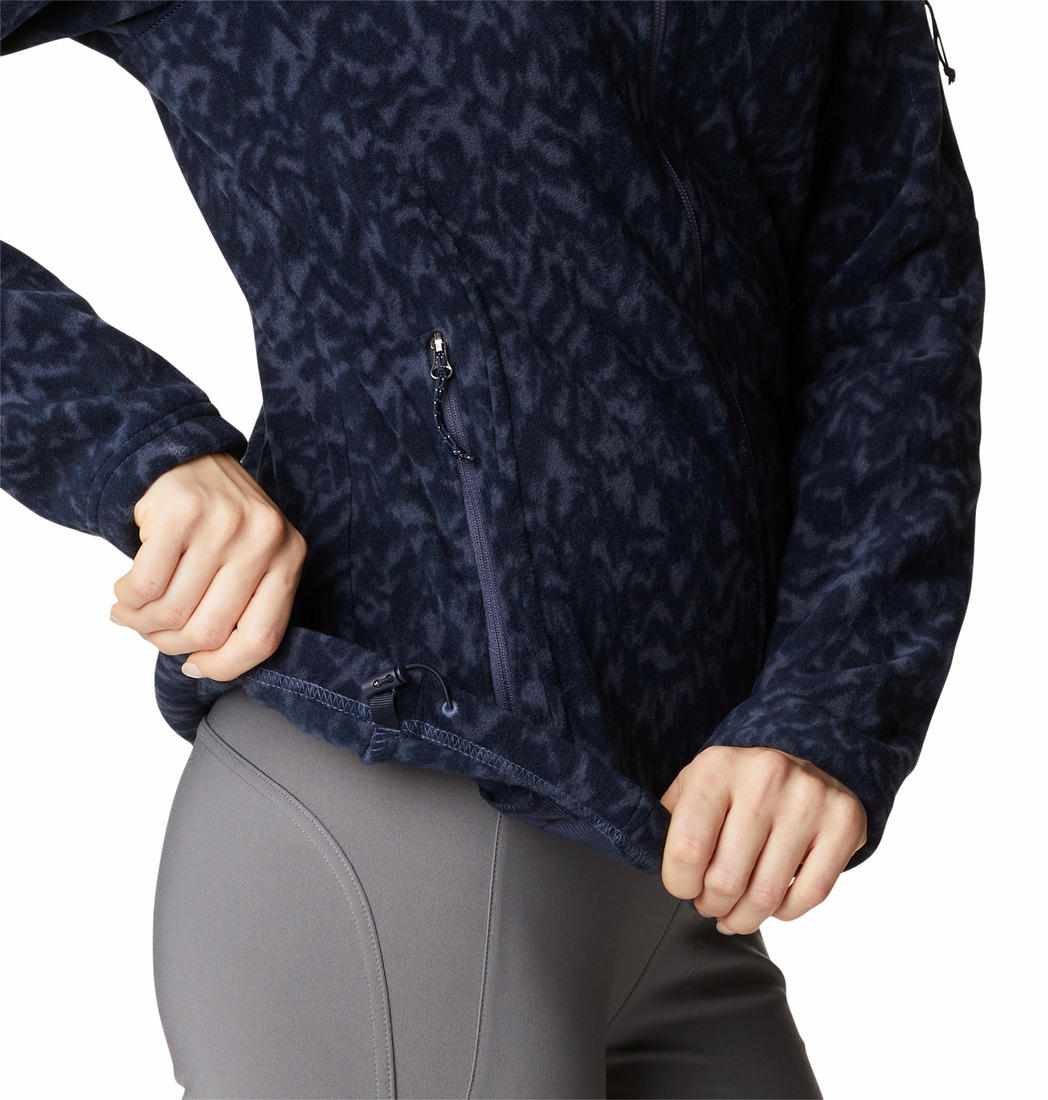 Columbia Women Blue Fast Trek Printed Fleece Jacket