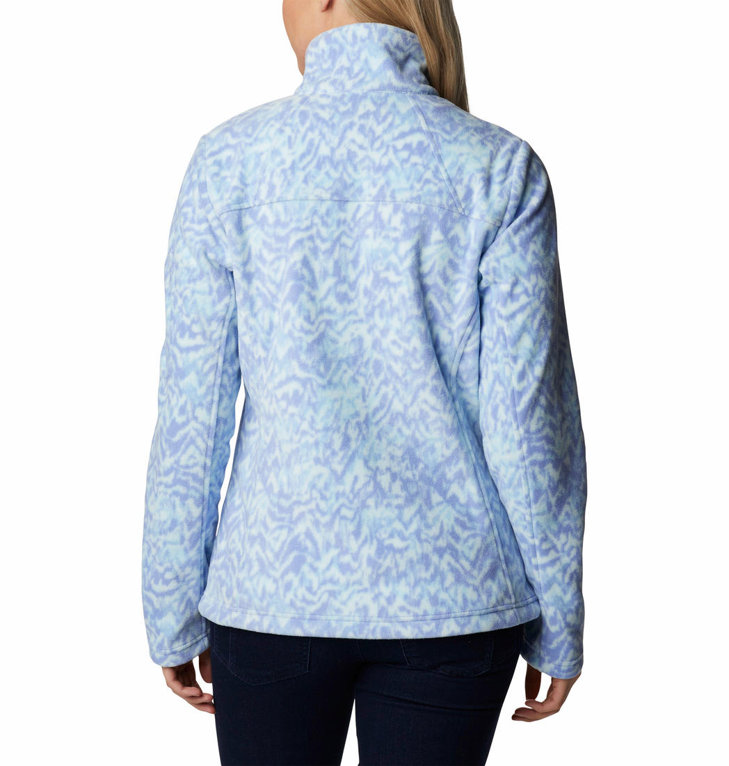 Columbia Women Blue Fast Trek Printed Fleece Jacket