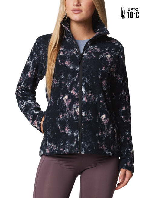 Columbia Women Purple Fast Trek Printed Fleece Jacket