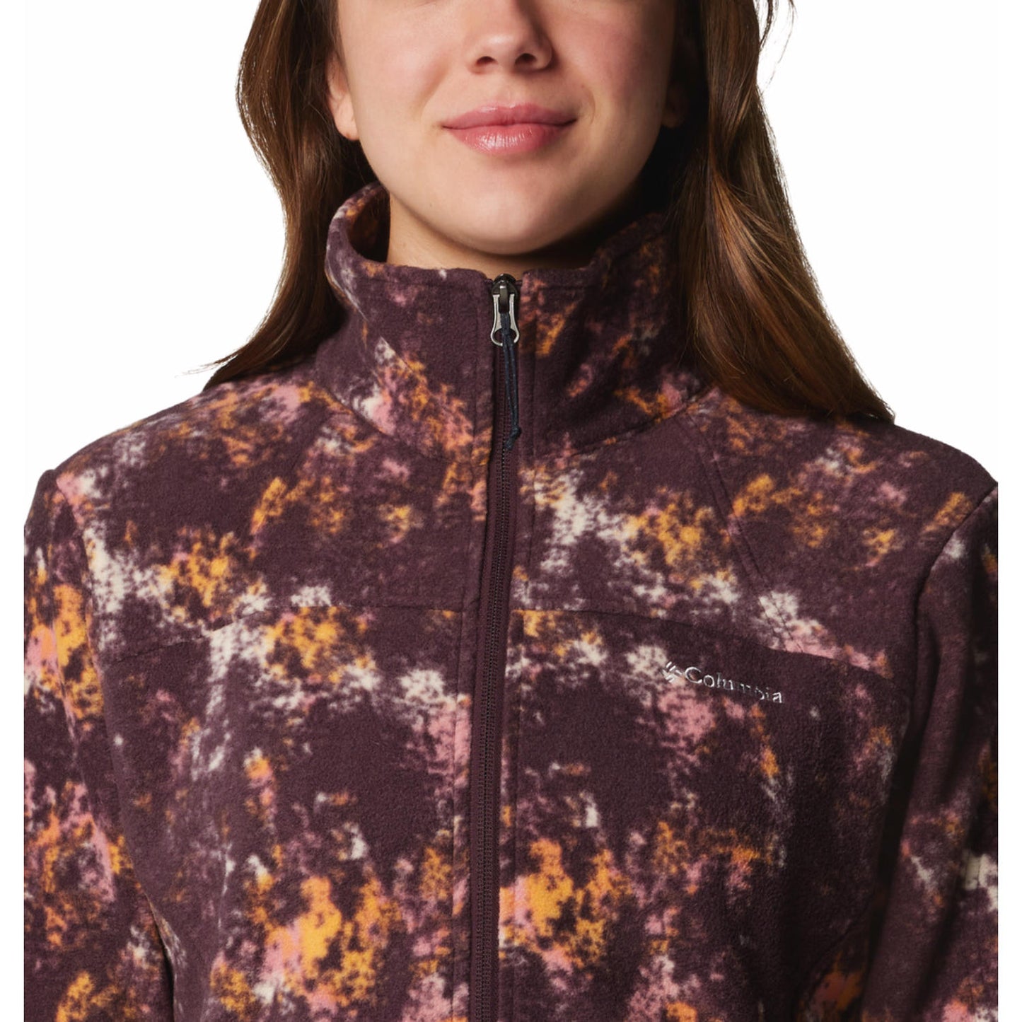Columbia Womens Red Fast Trek Printed Jkt