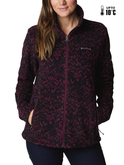 Columbia Women Purple Fast Trek Printed Jkt