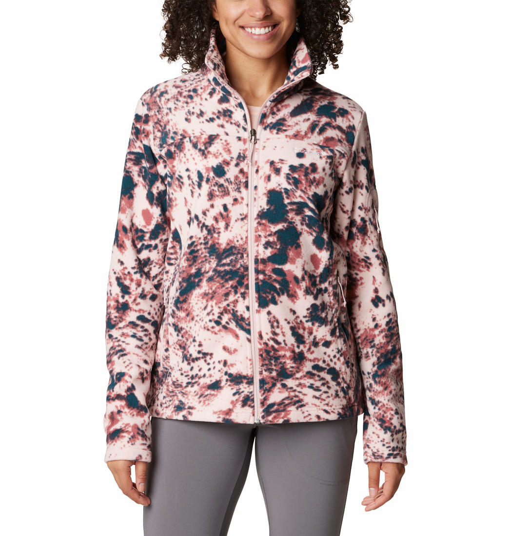 Columbia Women Multi Fast Trek Printed Fleece Jacket