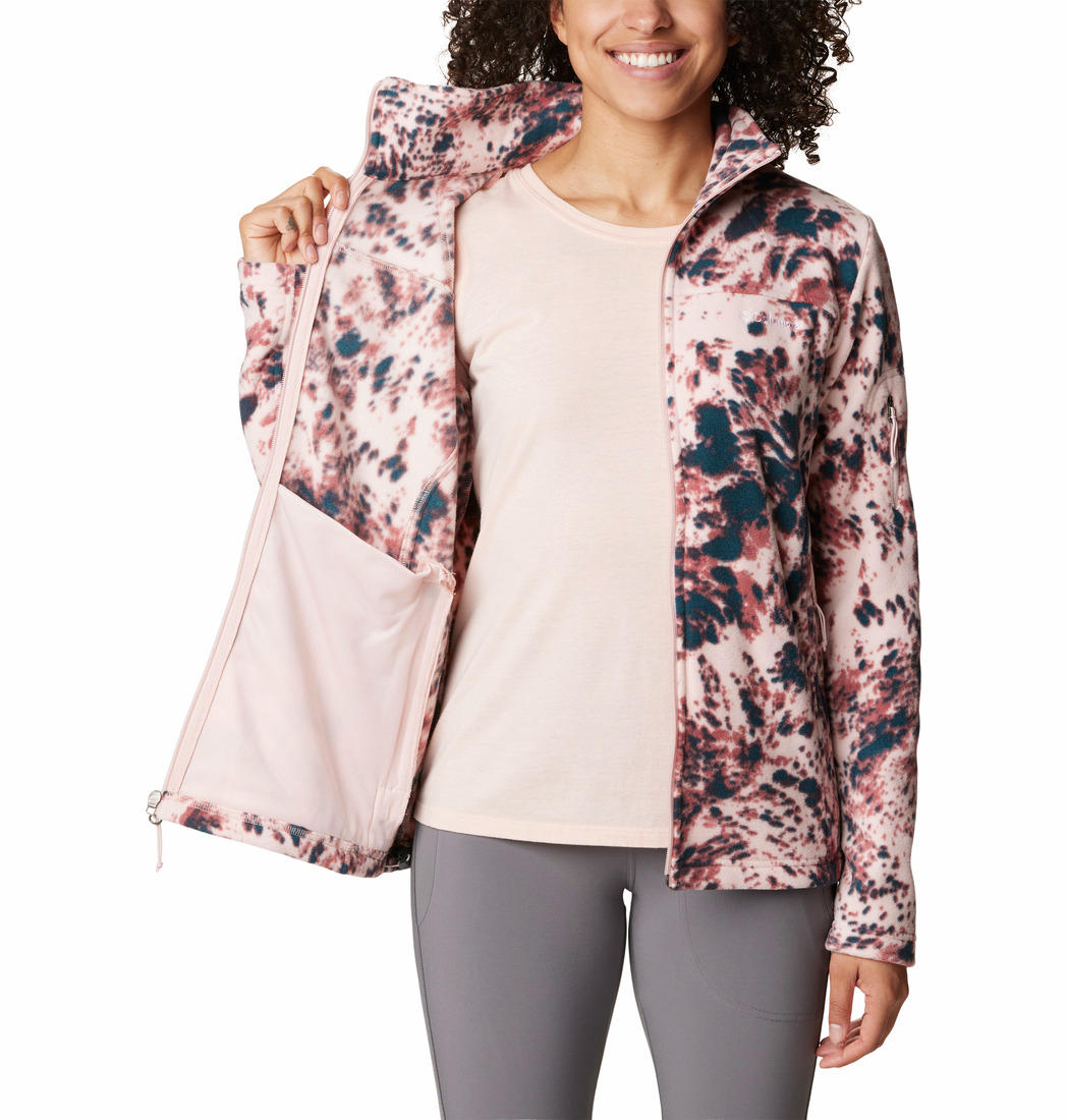 Columbia Women Multi Fast Trek Printed Fleece Jacket