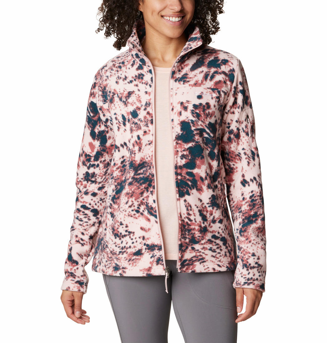 Columbia Women Multi Fast Trek Printed Fleece Jacket