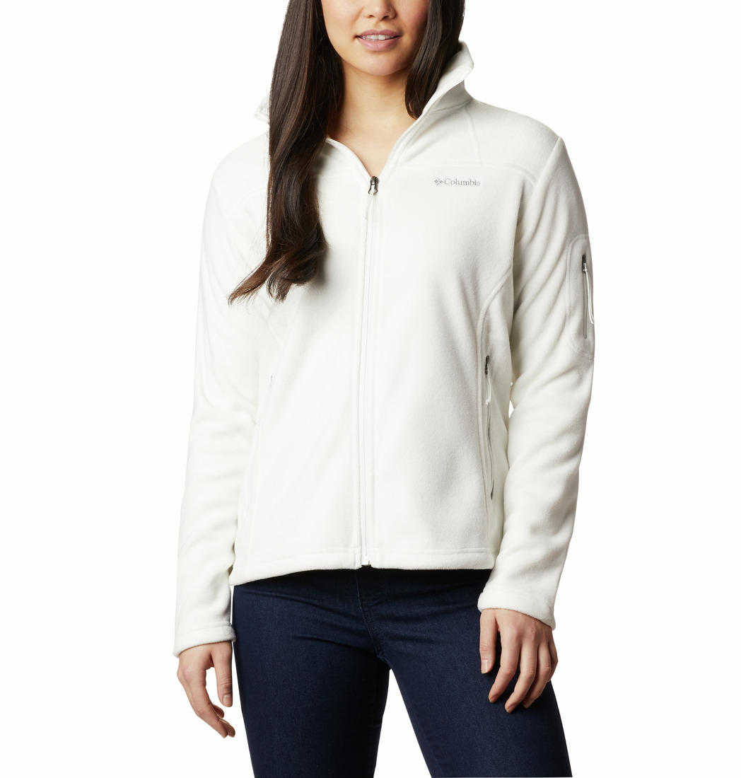Columbia Women White Fast Trek II Fleece Jacket