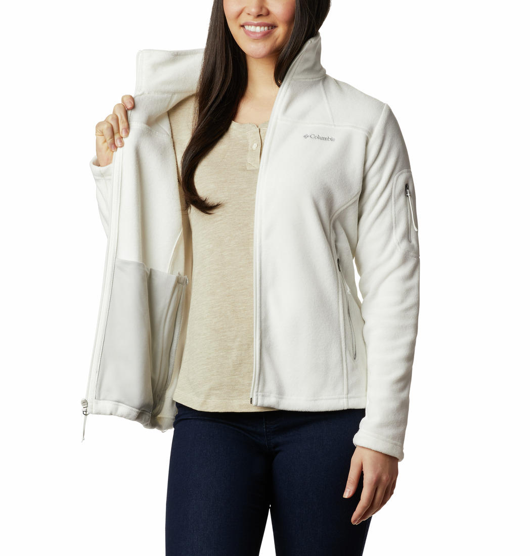 Columbia Women White Fast Trek II Fleece Jacket