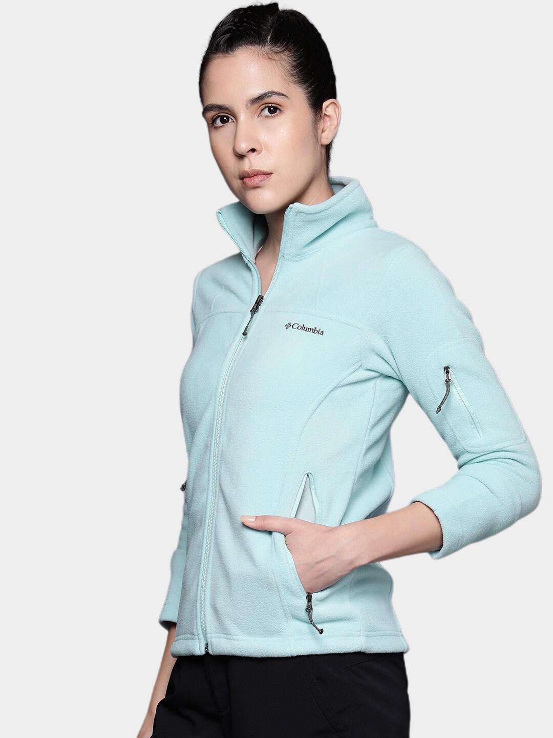 Columbia Women Blue Fast Trek II Fleece Jacket